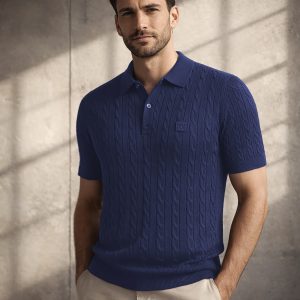 Caorle Cable Knit Polo Look
